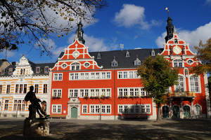 Umzug nach Arnstadt - Rathaus von Arnstadt (Thüringen).