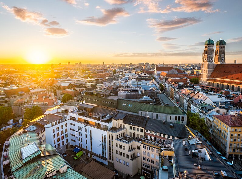 Umzug nach München - Blick über die Münchner City